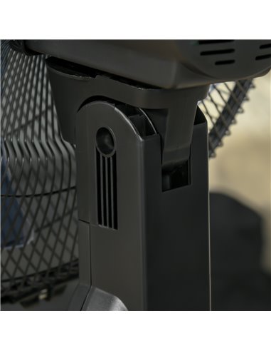 HOMCOM Pedestal Fan with Water Mist Spray, Standing Fan, Humidifying Misting Fan with 3 Speeds, 2.8L Water Tank, Black