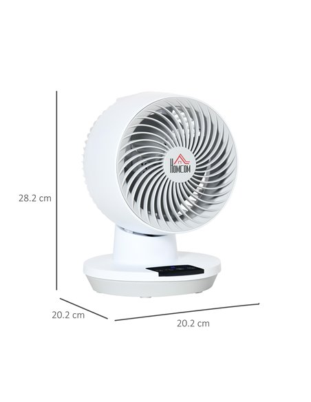 Homcom 28cm Electric Table Desk Fan with 3 Speed, Remote, White - pic 16653 | FastDaddyshop