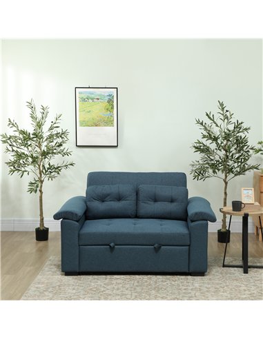 HOMCOM Set of 2 5ft/ 150cm Decorative Artificial Plant, Silk Olive Tree with 720 Leaves and 32 Olive Fruits in Pot, Fake Plant f