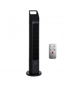 Homcom 31" Oscillating Tower Fan with Remote, Timer, 3 Speed, Black