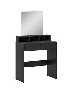 HOMCOM Multi-Storage Dressing Table, with Mirror - Black