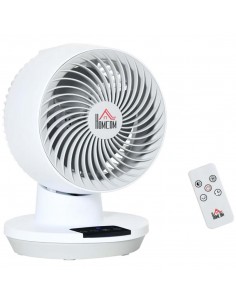 Homcom 28cm Electric Table Desk Fan with 3 Speed, Remote, White