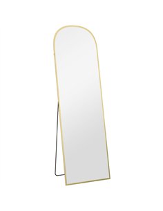 HOMCOM 162cm Aluminium Frame Standing Mirror - Gold