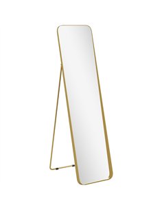 HOMCOM 40 x 160 cm Rectangular Full Length Mirror - Gold Tone