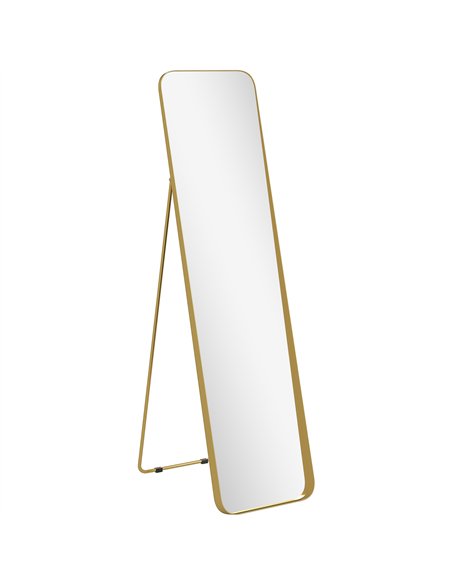 HOMCOM 40 x 160 cm Rectangular Full Length Mirror - Gold Tone - pic 166716 | FastDaddyshop