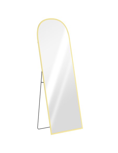 HOMCOM 165cm Aluminium Frame Standing Mirror - Gold - pic 166725 | FastDaddyshop