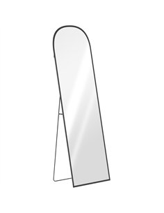 HOMCOM 165cm Aluminium Frame Standing Mirror - Black