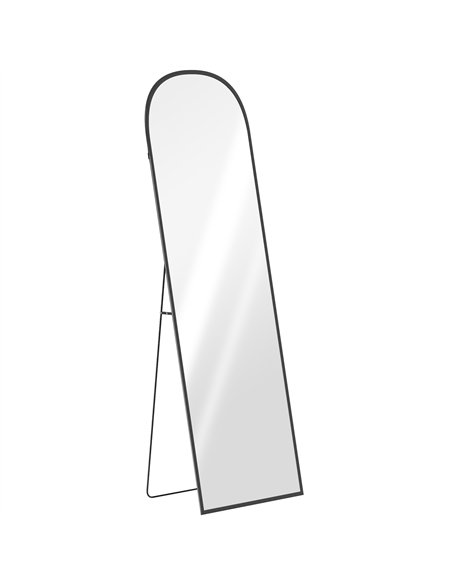 HOMCOM 165cm Aluminium Frame Standing Mirror - Black - pic 166734 | FastDaddyshop