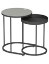HOMCOM Set of Two Industrial Nesting Tables - Grey