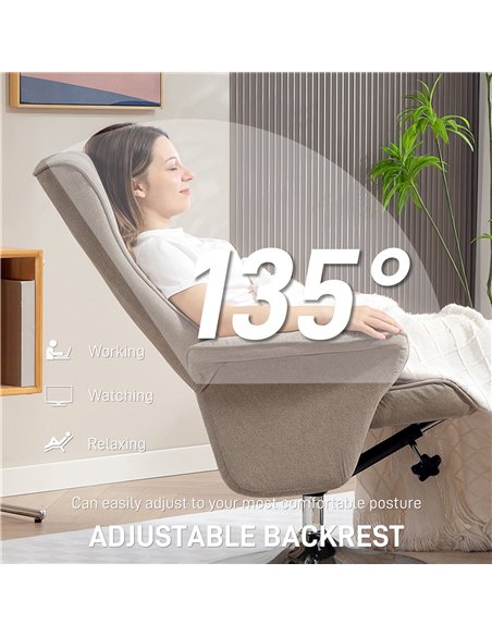 HOMCOM Swivel Recliner Chair with Footstool, Velvet Recliner Armchair with Ottoman, Steel Base, Upholstered Reclining Chair for  - pic 166864 | FastDaddyshop