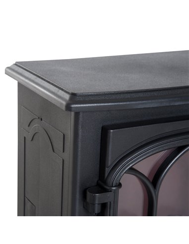 HOMCOM Freestanding Electric Fireplace Heater, 1000W/2000W-Black 