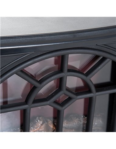 HOMCOM Freestanding Electric Fireplace Heater, 1000W/2000W-Black 