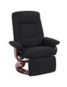 HOMCOM Reclining Swivel Chair, with Footrest - Black