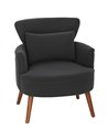 HOMCOM Corduroy Retro Accent Chair - Black