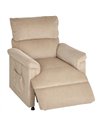 HOMCOM Corduroy Electric Massage Recliner - Brown