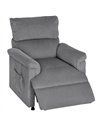 HOMCOM Corduroy Electric Massage Recliner - Grey