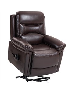 HOMCOM Power Lift Recliner Chair with Vibration Massage, Heat, USB - Brown