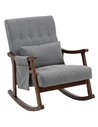 HOMCOM Wood Frame Rocking Accent Chair - Grey