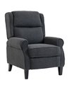 HOMCOM 132° Recliner Armchair, with Extended Footrest - Dark Grey