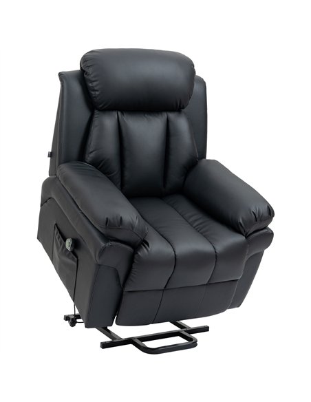 HOMCOM Power Lift Chair Recliner for Elderly, Electric Recliner Chair, Overstuffed Faux Leather Riser and Reclining Armchair wit - pic 167122 | FastDaddyshop
