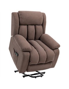 HOMCOM Eight-Point Massage Electric Lift Chair - Dark Brown