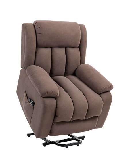 HOMCOM Eight-Point Massage Electric Lift Chair - Dark Brown - pic 167158 | FastDaddyshop