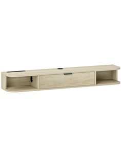 HOMCOM 120 cm Floating TV Unit for TVs up to 50 Inch - Natural