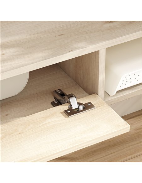 HOMCOM 120 cm Floating TV Unit for TVs up to 50 Inch - Natural - pic 167209 | FastDaddyshop
