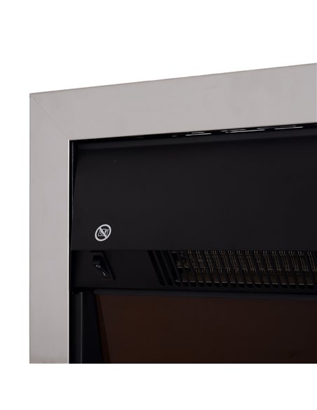 Homcom Contemporary Electric Fireplace with Glass View, LED Lighting, Remote Control, 1000W/2000W - pic 16721 | FastDaddyshop