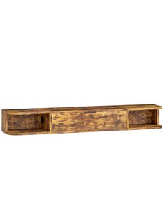 HOMCOM 120 cm Floating TV Unit for TVs up to 50 Inch - Rustic Brown