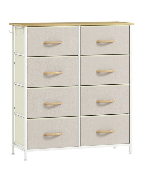 HOMCOM Chest of Eight Fabric Drawers - Beige - pic 167248 | FastDaddyshop