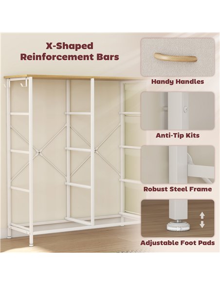 HOMCOM Chest of Eight Fabric Drawers - Beige - pic 167254 | FastDaddyshop