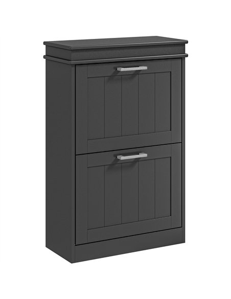 HOMCOM Two-Drawer Minimalistic 10-Shoe Cabinet - Black - pic 167311 | FastDaddyshop