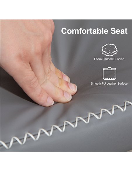 HOMCOM PU Leather Shoe Storage Bench - Grey - pic 167413 | FastDaddyshop