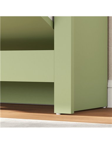 HOMCOM Slim Shoe Cabinet, Narrow Shoe Cupboard with 2 Flip Drawers, Adjustable Shelves for 12 Pairs of Shoes, Green