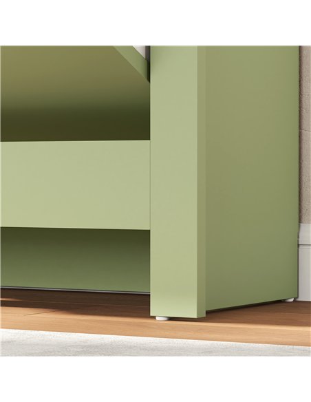 HOMCOM Slim Shoe Cabinet, Narrow Shoe Cupboard with 2 Flip Drawers, Adjustable Shelves for 12 Pairs of Shoes, Green - pic 167436 | FastDaddyshop