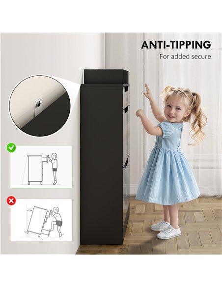 HOMCOM Shoe Storage Cabinet with Slide Out Drawer, 2 Flip Doors, Tempered Glass Top - Black - pic 167479 | FastDaddyshop