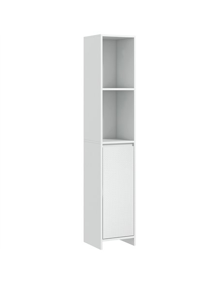 HOMCOM Narrow Bathroom Cabinet, Slim Bathroom Storage Unit with Open Compartment, Freestanding Storage Cupboard for Small Spaces - pic 167536 | FastDaddyshop