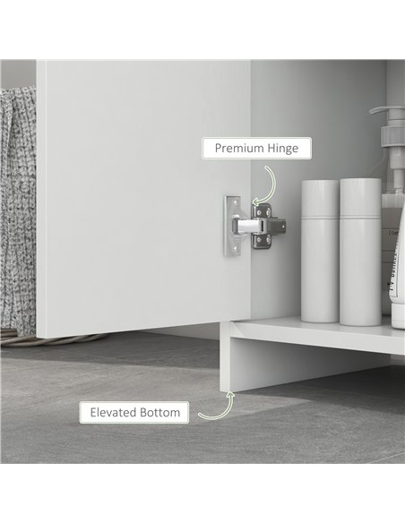 HOMCOM Narrow Bathroom Cabinet, Slim Bathroom Storage Unit with Open Compartment, Freestanding Storage Cupboard for Small Spaces - pic 167541 | FastDaddyshop