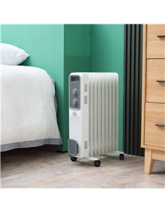 Homcom 2180W Oil Filled Radiator with 9 Fins, Timer, Thermostat Control 2