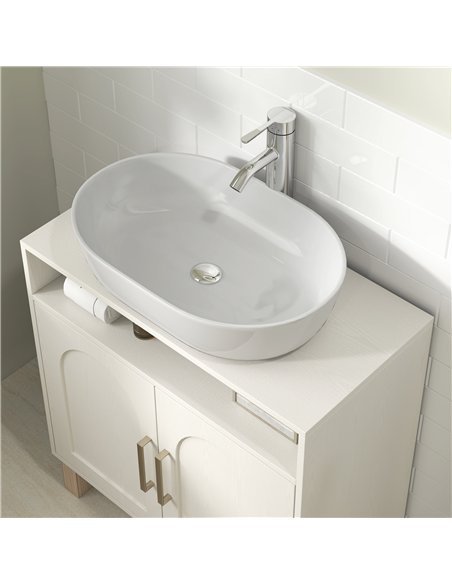 HOMCOM Under Sink Cabinet for Basin without Pedestal - Cream White - pic 167561 | FastDaddyshop