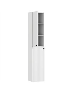 HOMCOM Wall Mounted Tall Bathroom Storage Cabinet with Soft-Close Hinges, Slim Bathroom Cabinet with 2 Doors, White