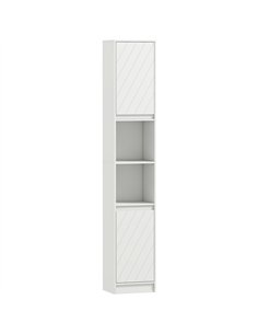 HOMCOM Narrow Bathroom Cabinet, Slim Bathroom Storage Unit with Open Compartment, Freestanding Storage Cupboard with Adjustable 
