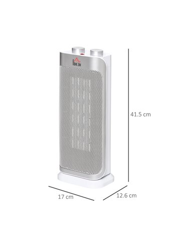 Homcom Oscillating Ceramic Heater with Adjustable Modes 1000W / 2000W