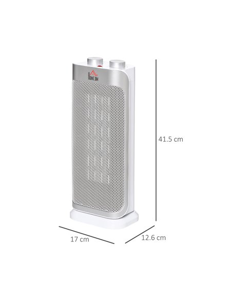 Homcom Oscillating Ceramic Heater with Adjustable Modes 1000W / 2000W - pic 16765 | FastDaddyshop