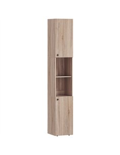 HOMCOM 6-Tier Tall Bathroom Cabinet - Natural