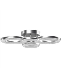 HOMCOM LED Ceiling Light, Modern 4 Rings Ceiling Lamp with Wall Switch Control, 40W 4350lm Flush Mount Ceiling Light with 3500K/