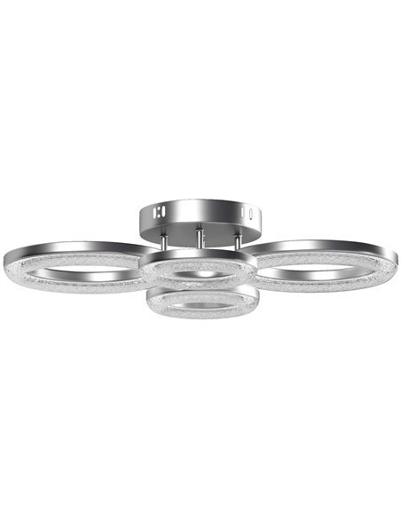 HOMCOM LED Ceiling Light, Modern 4 Rings Ceiling Lamp with Wall Switch Control, 40W 4350lm Flush Mount Ceiling Light with 3500K/ - pic 167743 | FastDaddyshop