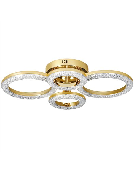 HOMCOM LED Ceiling Light, Modern 4 Rings Ceiling Lamp with Wall Switch Control, 40W 4350lm Flush Mount Ceiling Light with 3500K/ - pic 167752 | FastDaddyshop