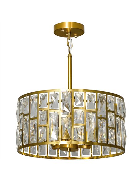 HOMCOM 72 Glass Crystallite Chandelier - Gold-Tone - pic 167806 | FastDaddyshop